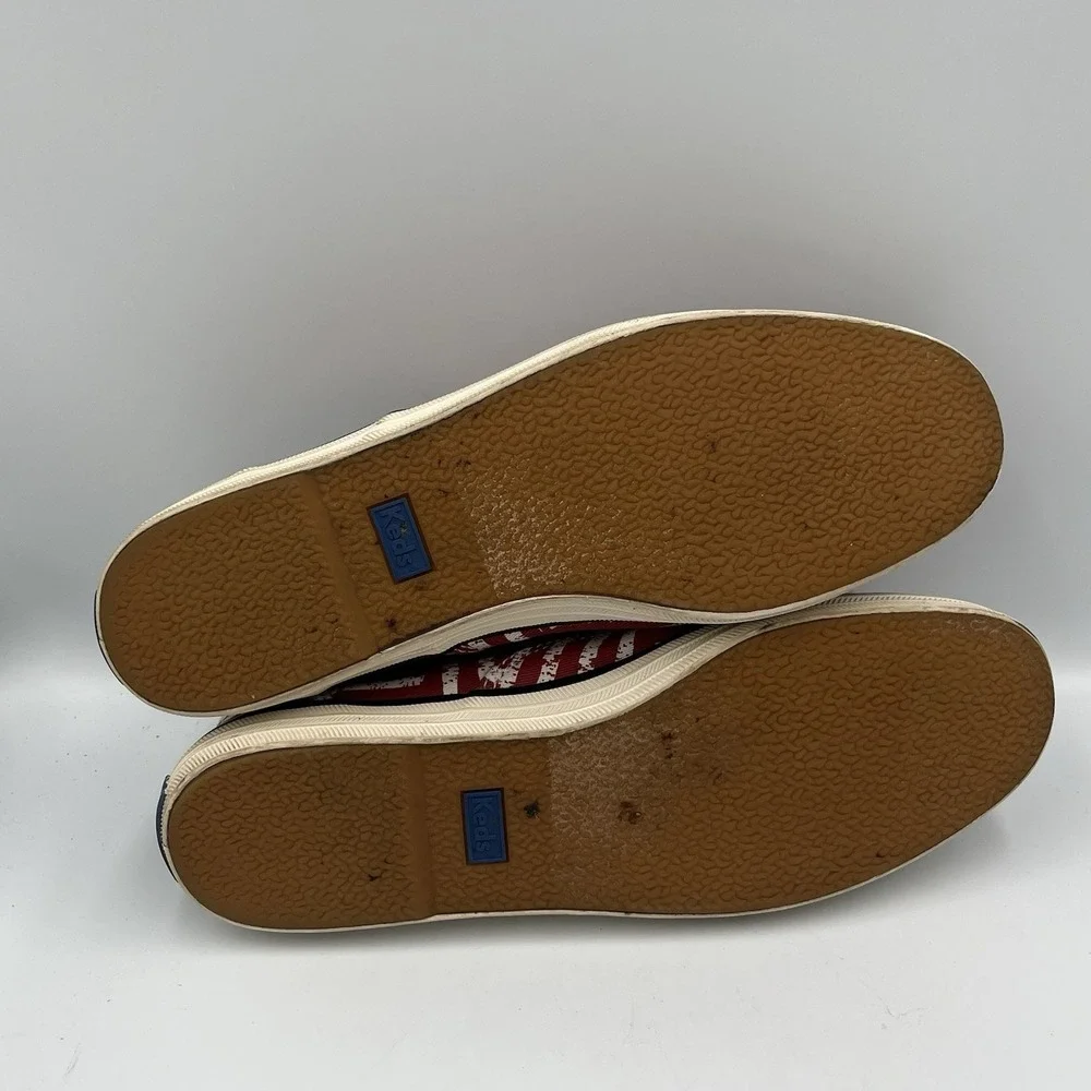 KEDS Women's‎ CHILLAX Slip On American Flag RED WHITE BLUE Stars & Stripes 9.5